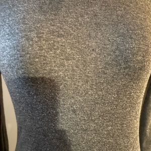Gray turtleneck top